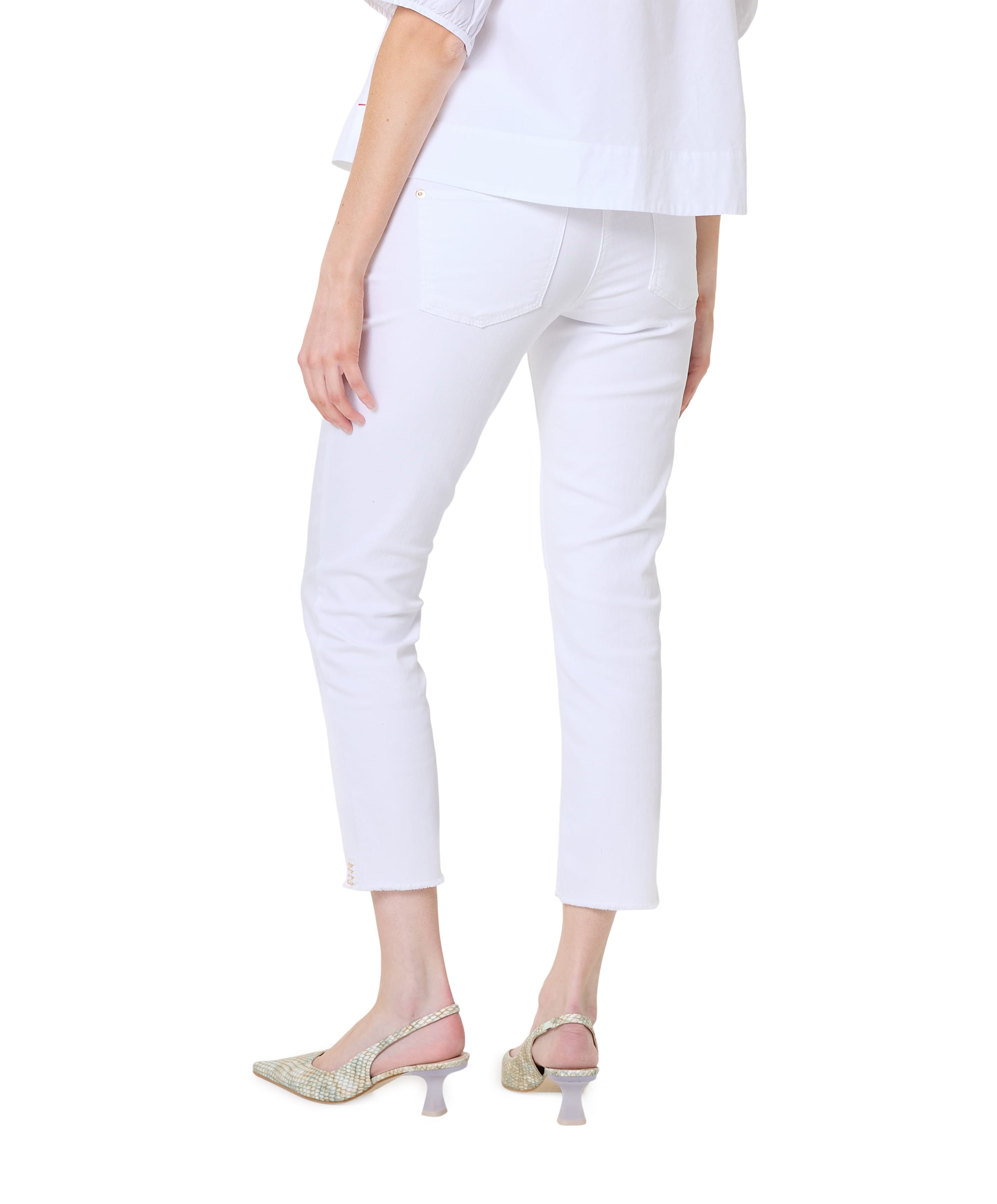 Cambio Piper shorts dames jeans wit