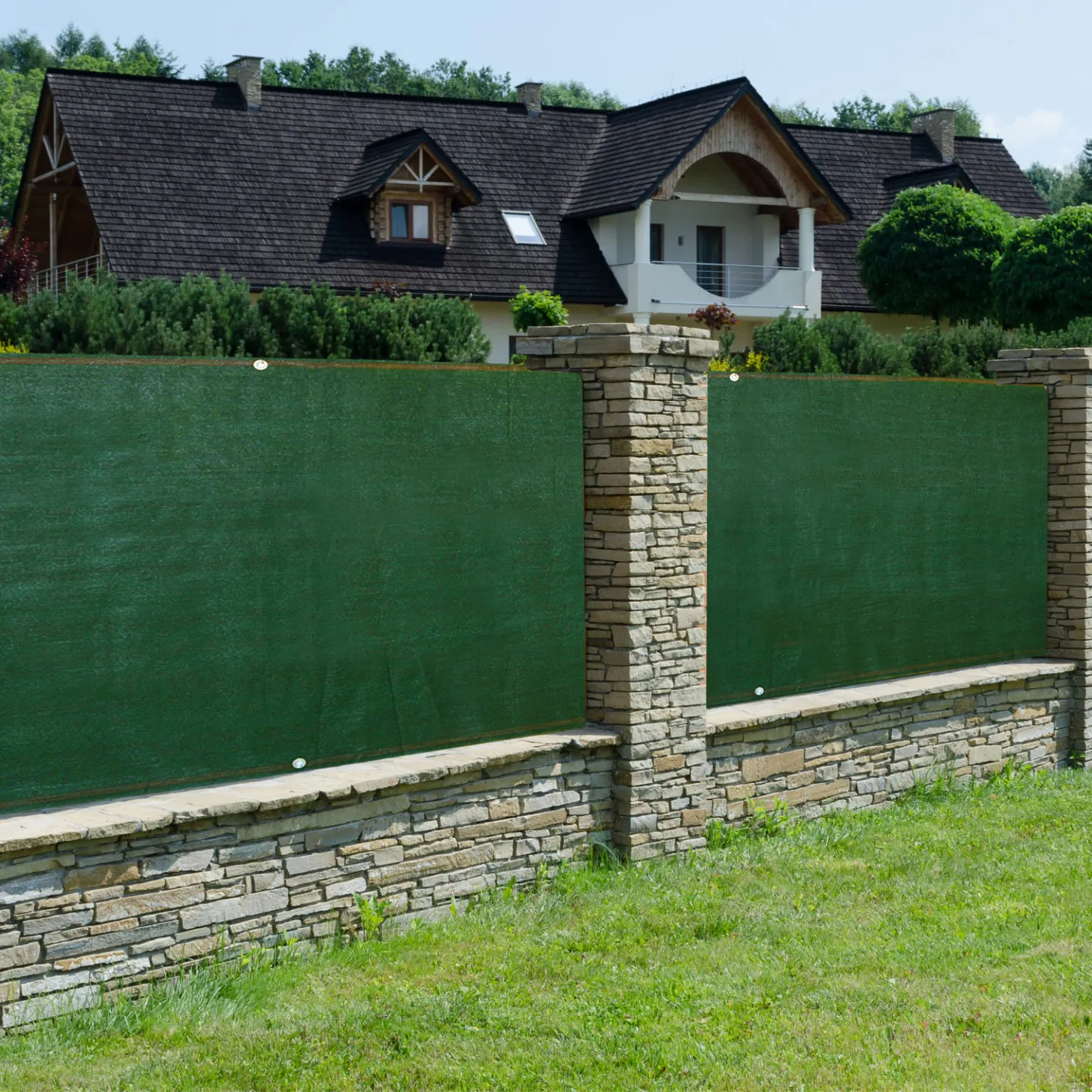 Brise vue occultant 1,5 x 10 M vert 400 gr/m² haut de gamme