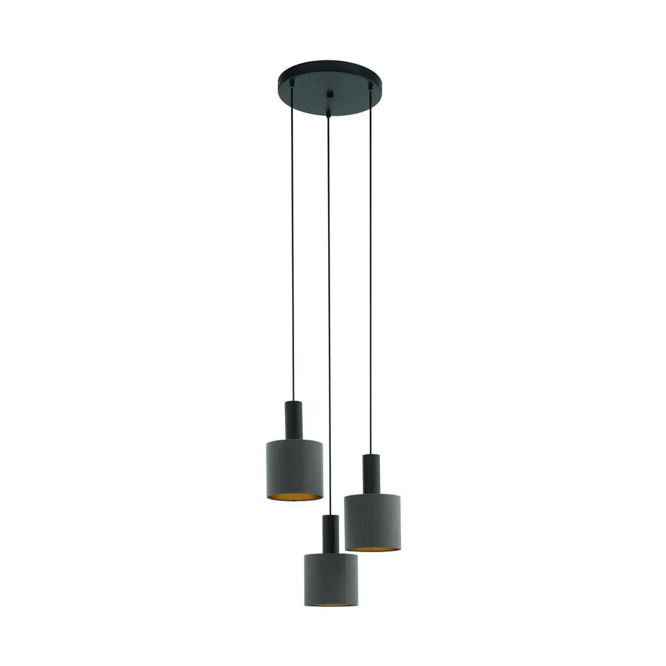EGLOConcessa1Hanglamp-E27-Ø42cm-Donkerbruin/Cappucino/Goud