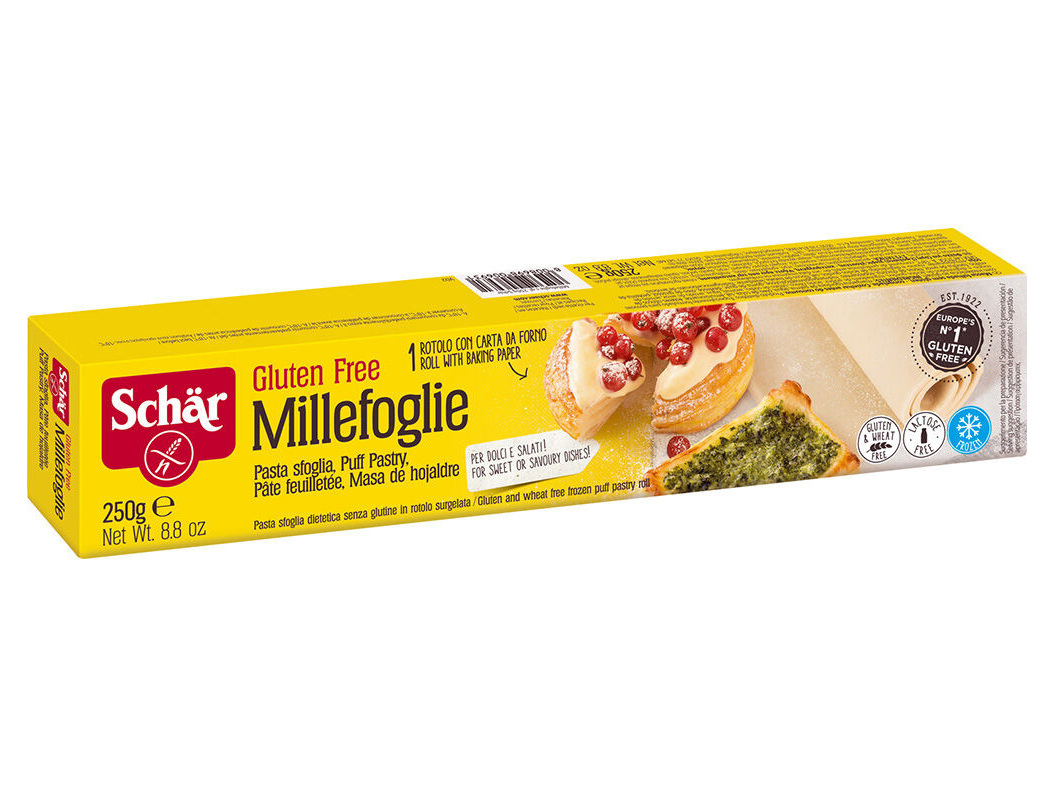 MASSA SCHAR FOLHADA SEM GLÚTEN CONGELADA 250G