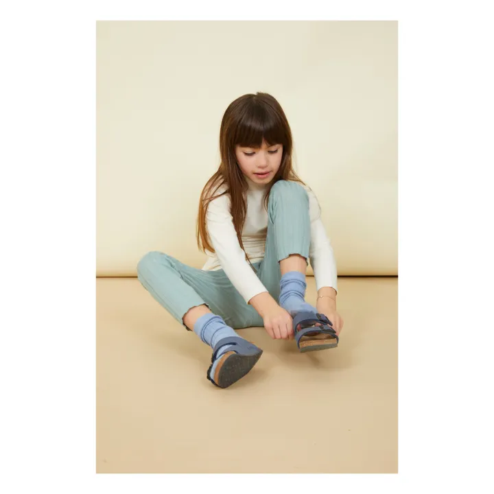 SMALLABLE BASICS Pantalon Fille Leggings en Rib  | Vert Menthe