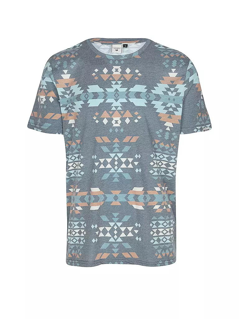 RAGWEAR T-Shirt SWANNIS AZTECO blau
