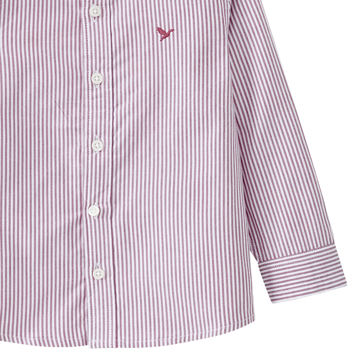 Jonas Nielsen Jungen Hemd mit Button-down-Kragen dunkelrosa / weiss