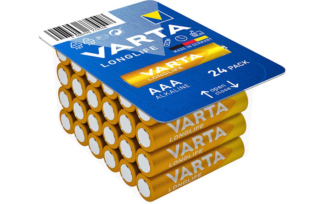 Batterie Longlife AAA , 24 Stück24 AAA-Batterien mit hoher Laufzeit