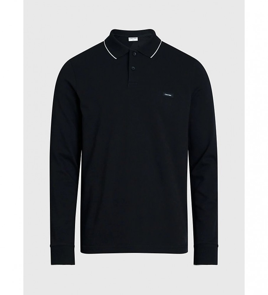 Polo Calvin Klein Stretch Piqué com detalhes pretos
