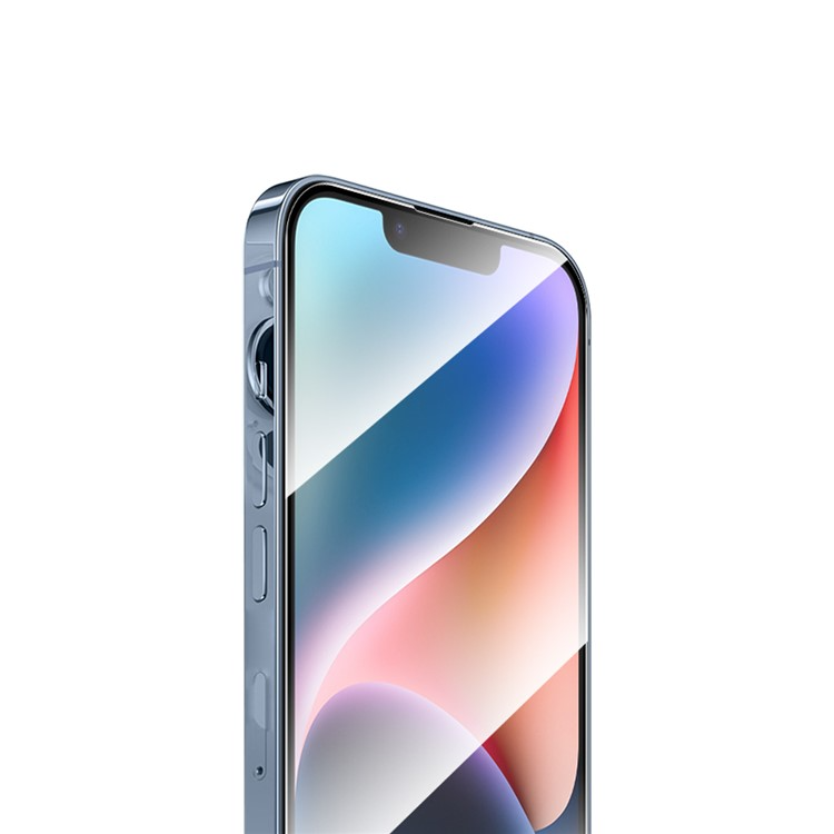 iPhone 14 Full-Screen Vollbild Panzer Glas mit Rahmen   Montagerahmen