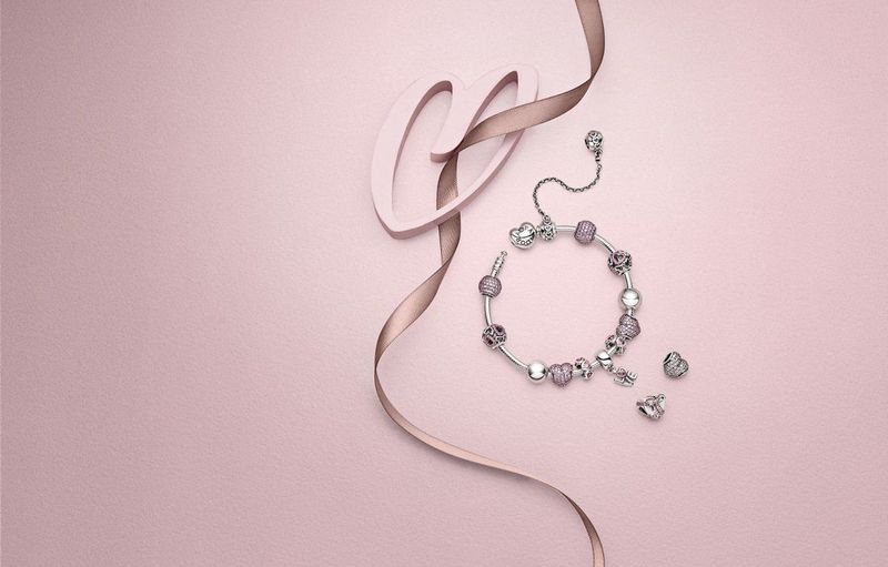 Pandora armband zilver 'Moments' hartsluiting 19