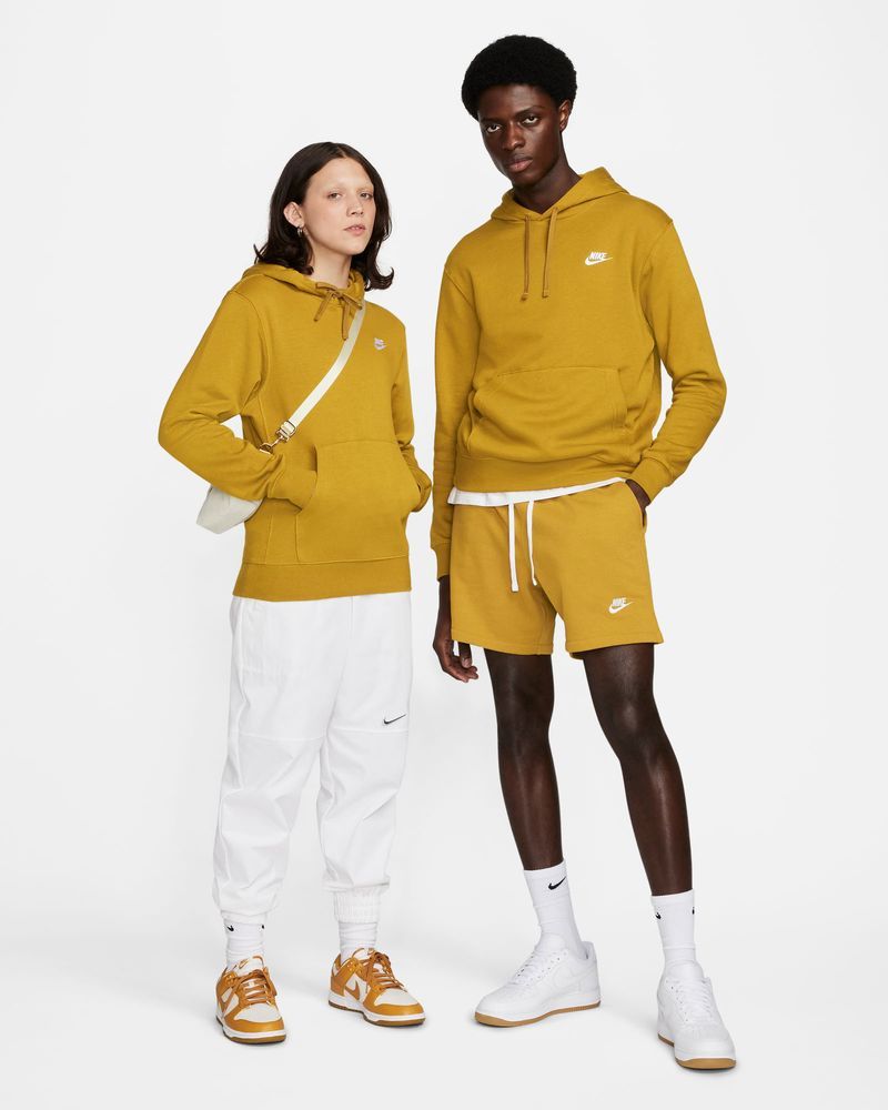 Sweat à capuche Nike Sportswear Club Fleece Jaune Moutarde pour homme