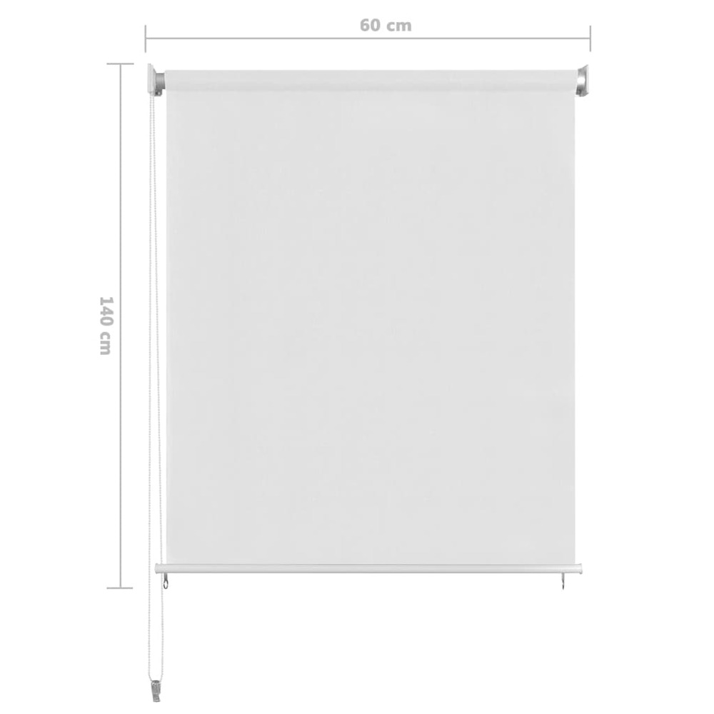 Store roulant d'extérieur blanc 60x140 cm pehd