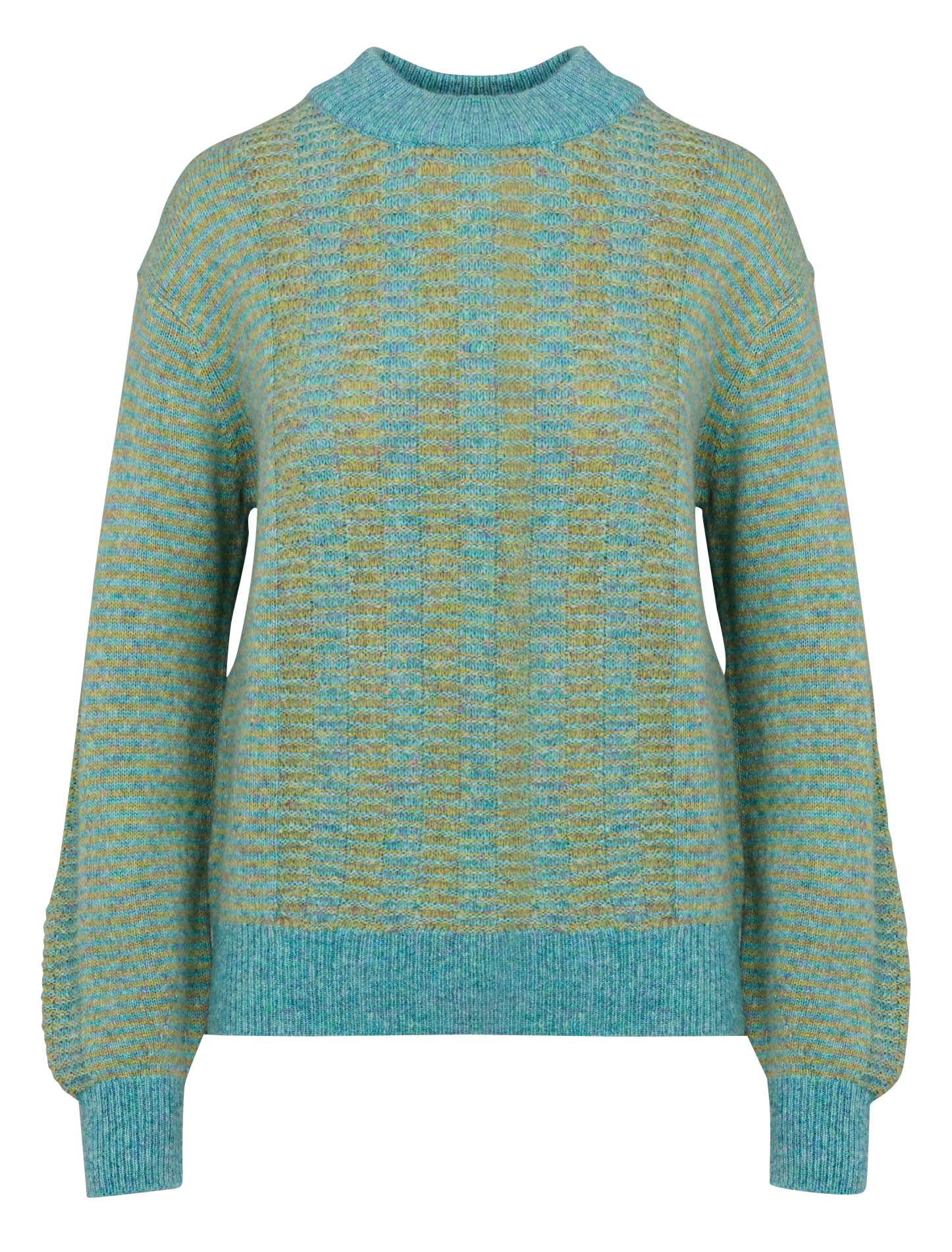 GERMAIN - Pull droit imprimé| Bleu