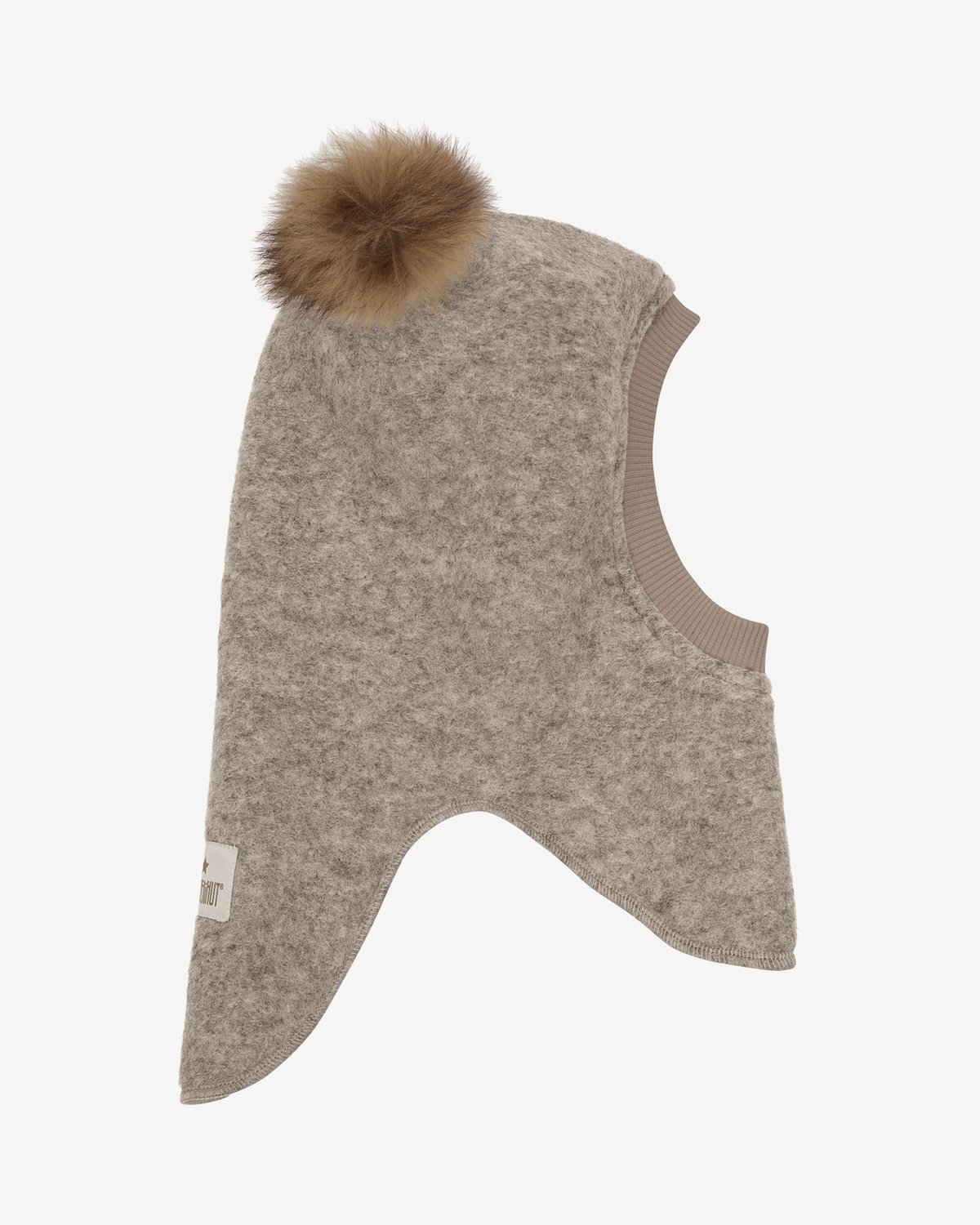 Balaclava Ull 2-Lags – Børstet Ullfleece | Alpaca Pompoms