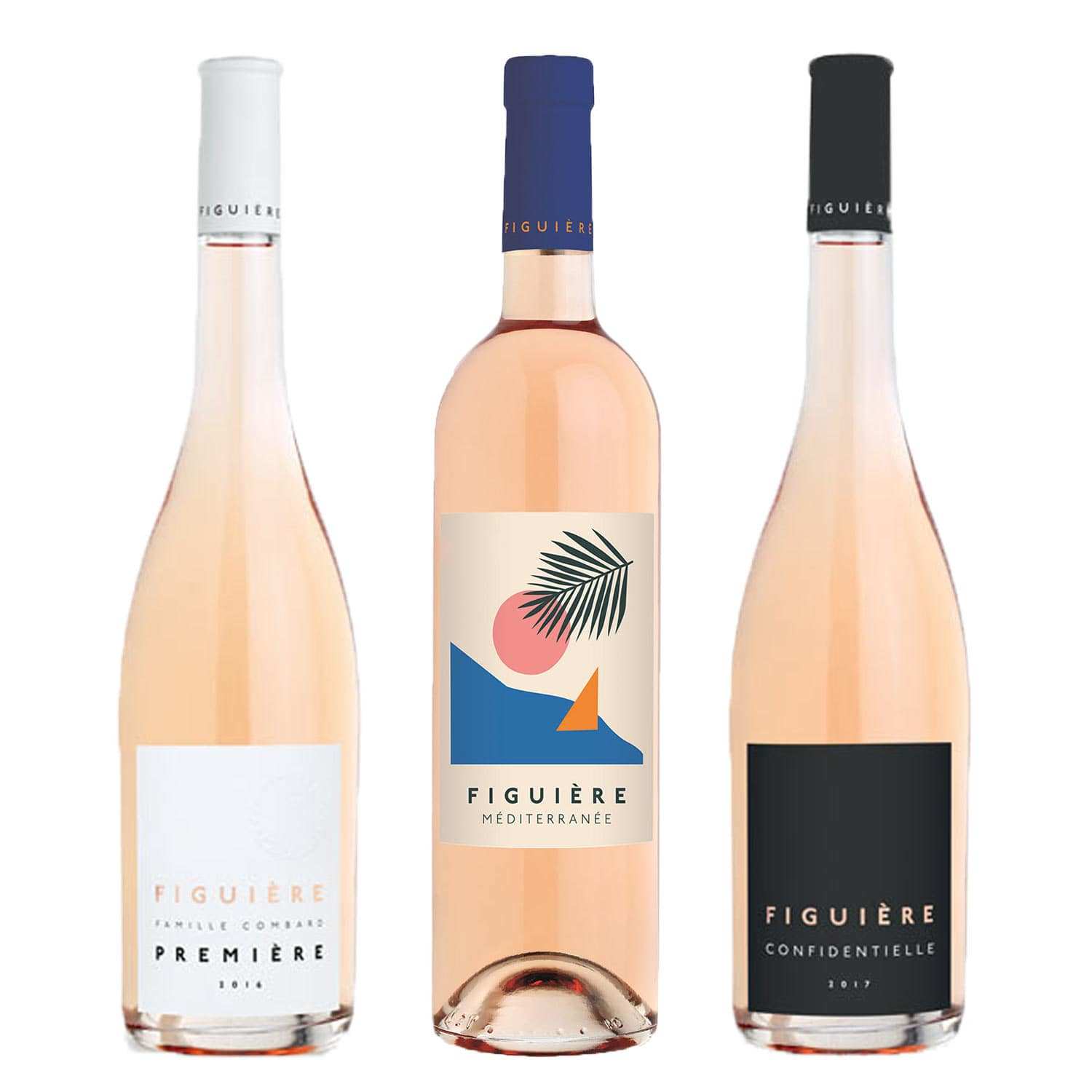 Assortiment de 3 vins rosés Domaine Figuière