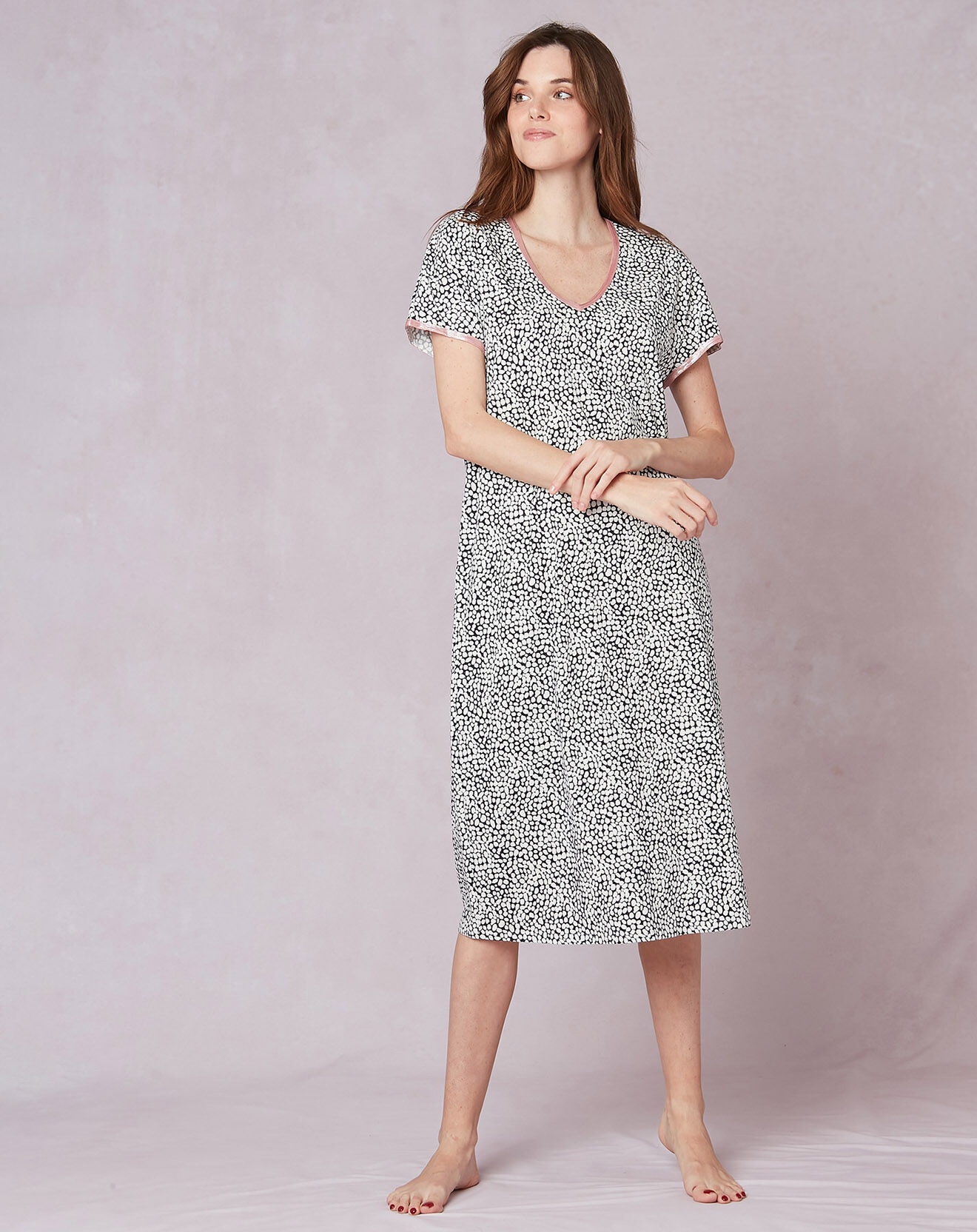 Le Chat Chemise de nuit Lovinyou marine/écru