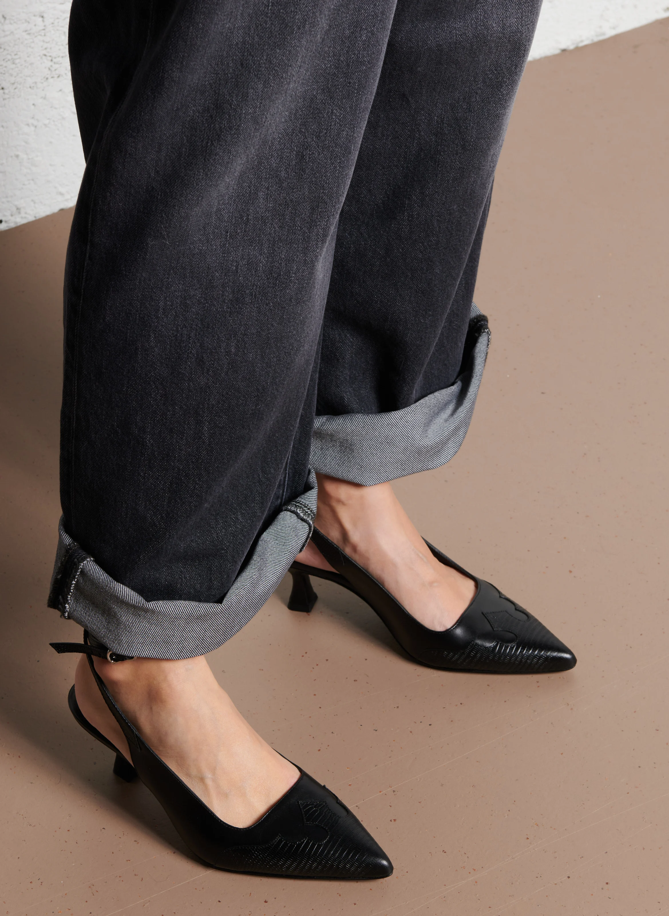 SUZY 60 - Escarpins en cuir | Noir