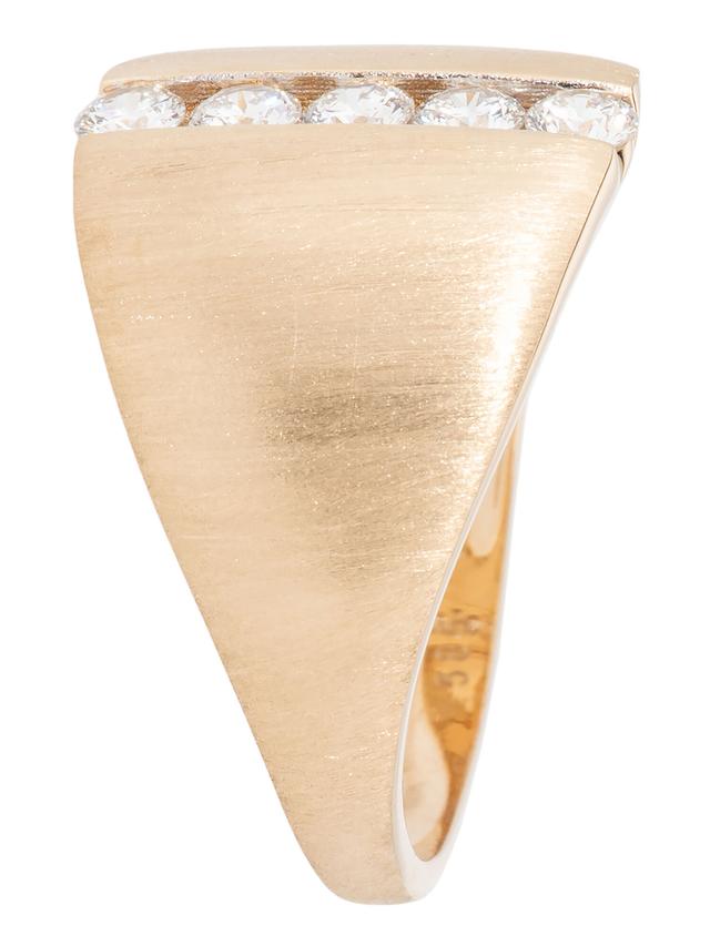 Design-Ring, Brillanten, 0,50 ct., Gold 585 mattiert