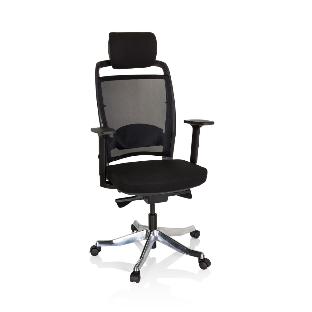 Profi Bürostuhl IKAST I Stoff/Netzstoff mit Armlehnen hjh OFFICE
