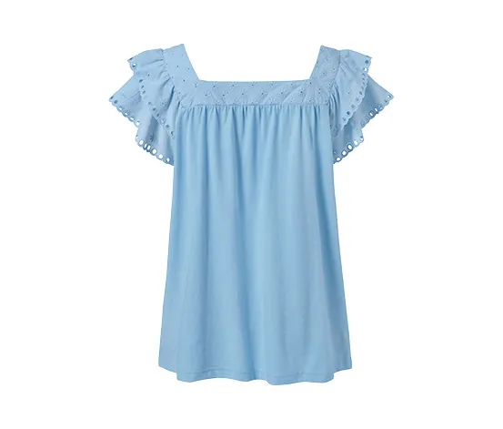 Shirt mit Stickerei, dunkelblau