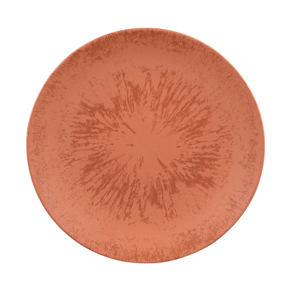 Assiette plate Onyx 27 cm Terracotta (lot de 6) Table passion