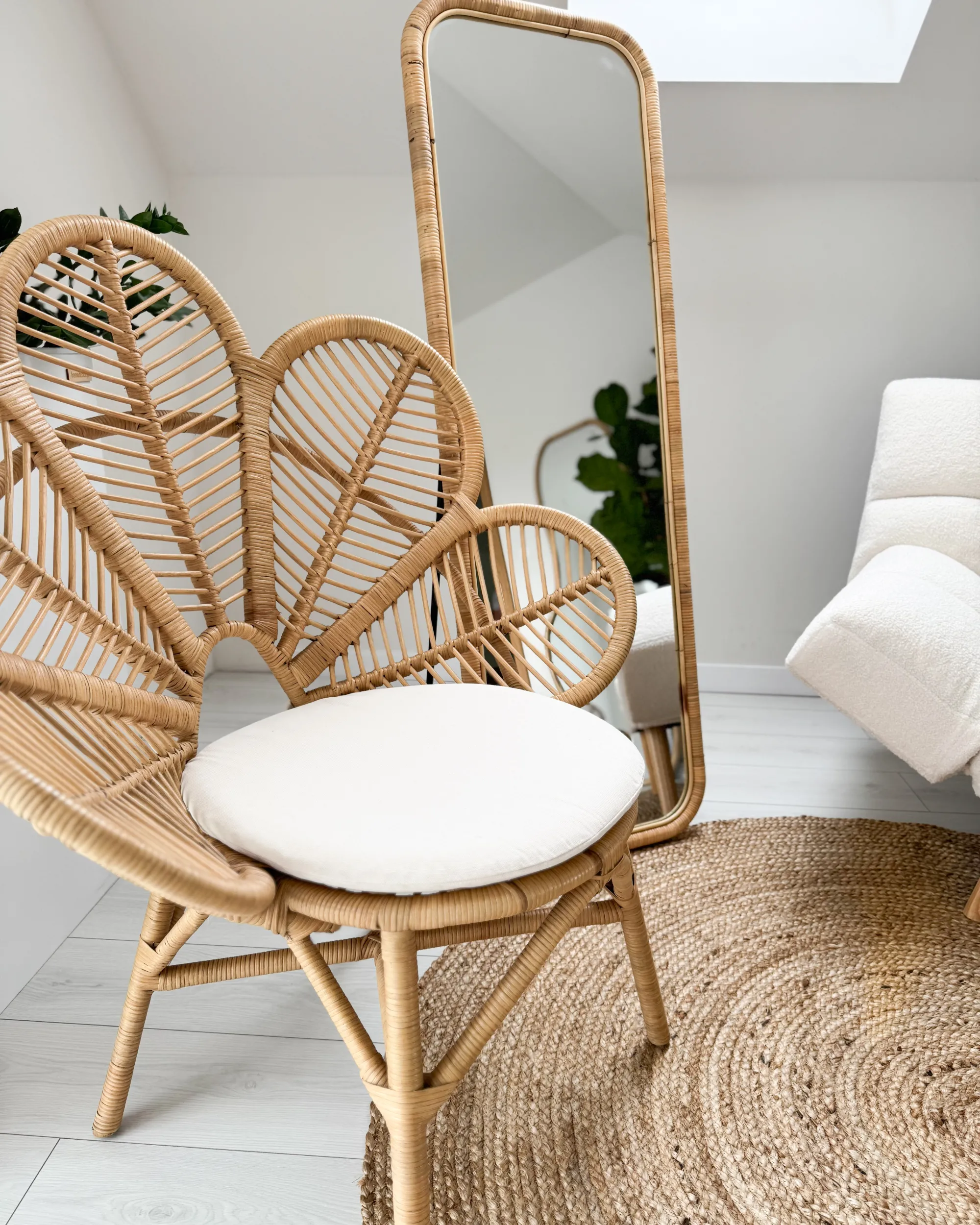 Staande spiegel MALANGE 150 cm Rotan Natuurlijk