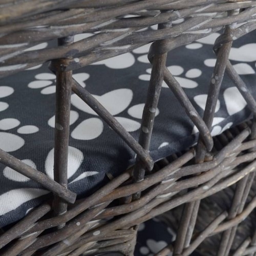 Cama e casinha para gato cinza