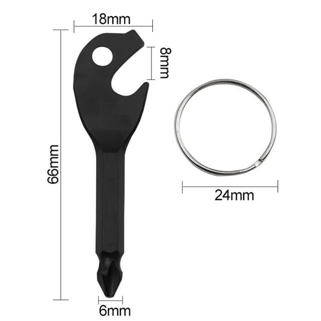 Bærbar flaskeåbner Key Design Mini Phillips skruetrækker