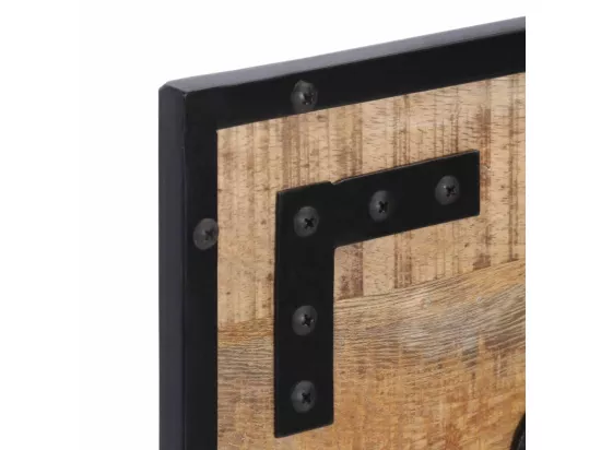 Porte-manteaux 2 pcs 80x8x25 cm bois de manguier massif brut