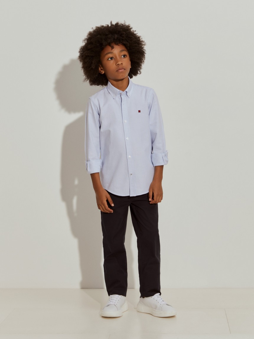 Camisa de riscas 100% algodão