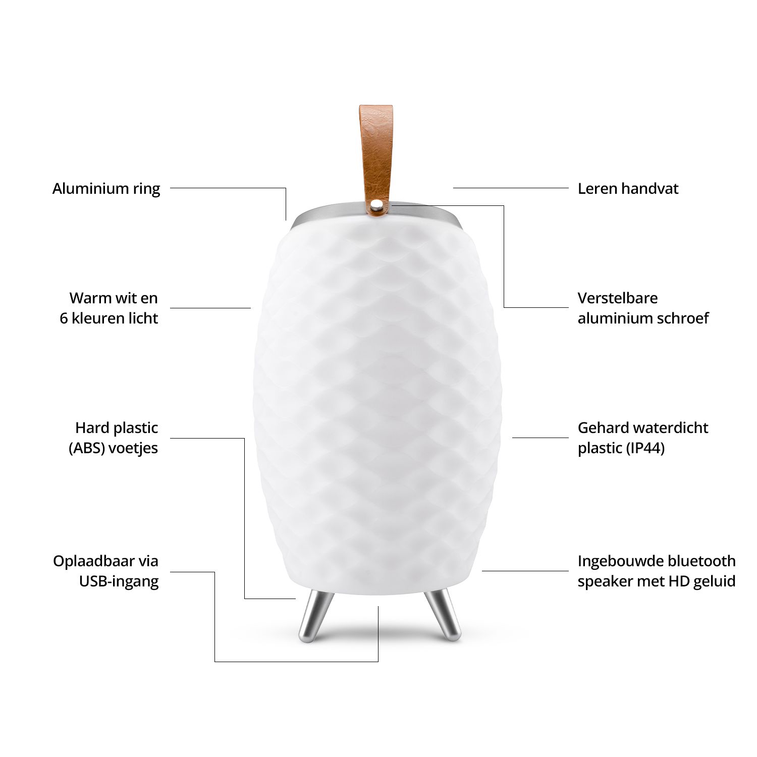 FlinQ Draadloze Speaker lamp met drankkoeler