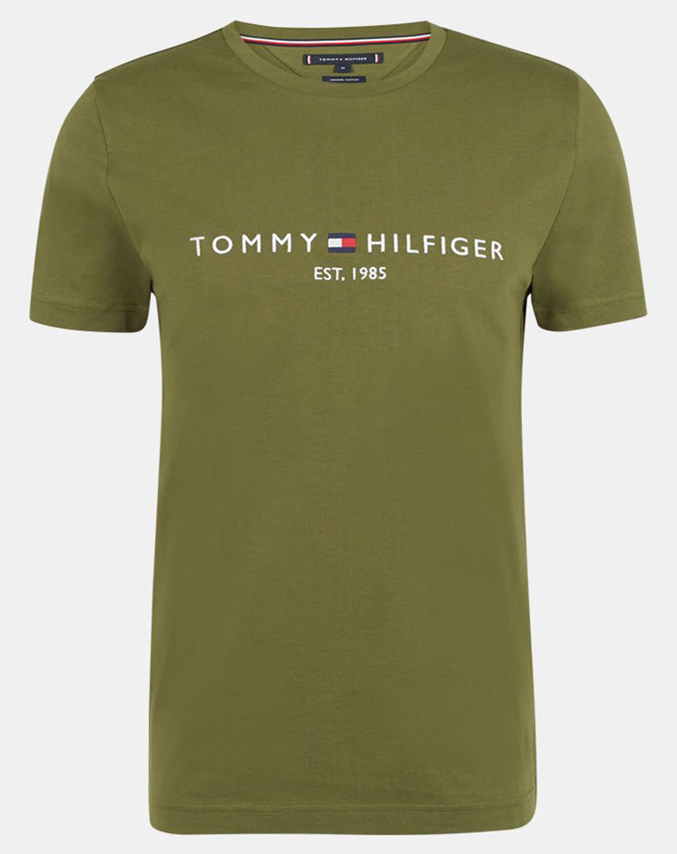 Tommy Hilfiger T-Shirt 100% Coton Bio Tommy Logo kaki