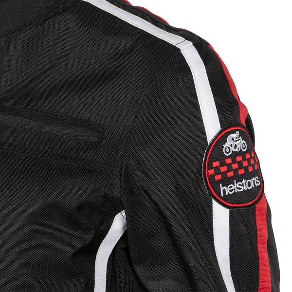 Helstons - Blouson femme Queen Tissu Technique Noir / Blanc / Rouge