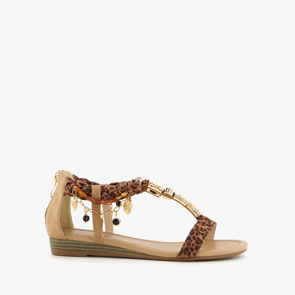 Supercracks dames sandalen met luipaardprint