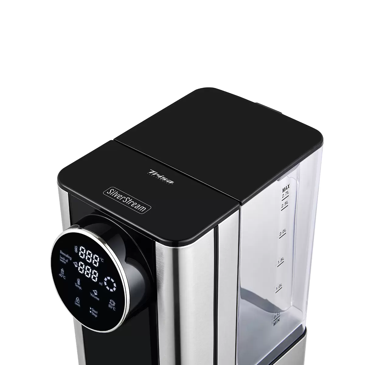Heisswasserspender Silver Steam schwarz,silber