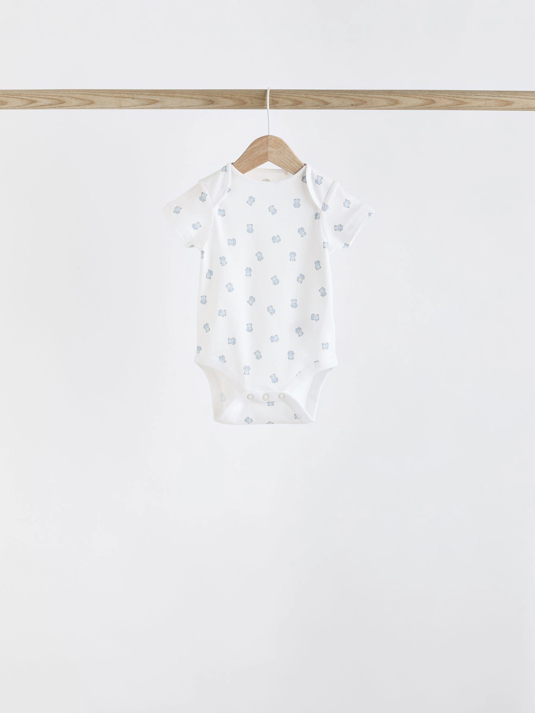 Blauw - Beer Baby Bodysuits met korte mouwen