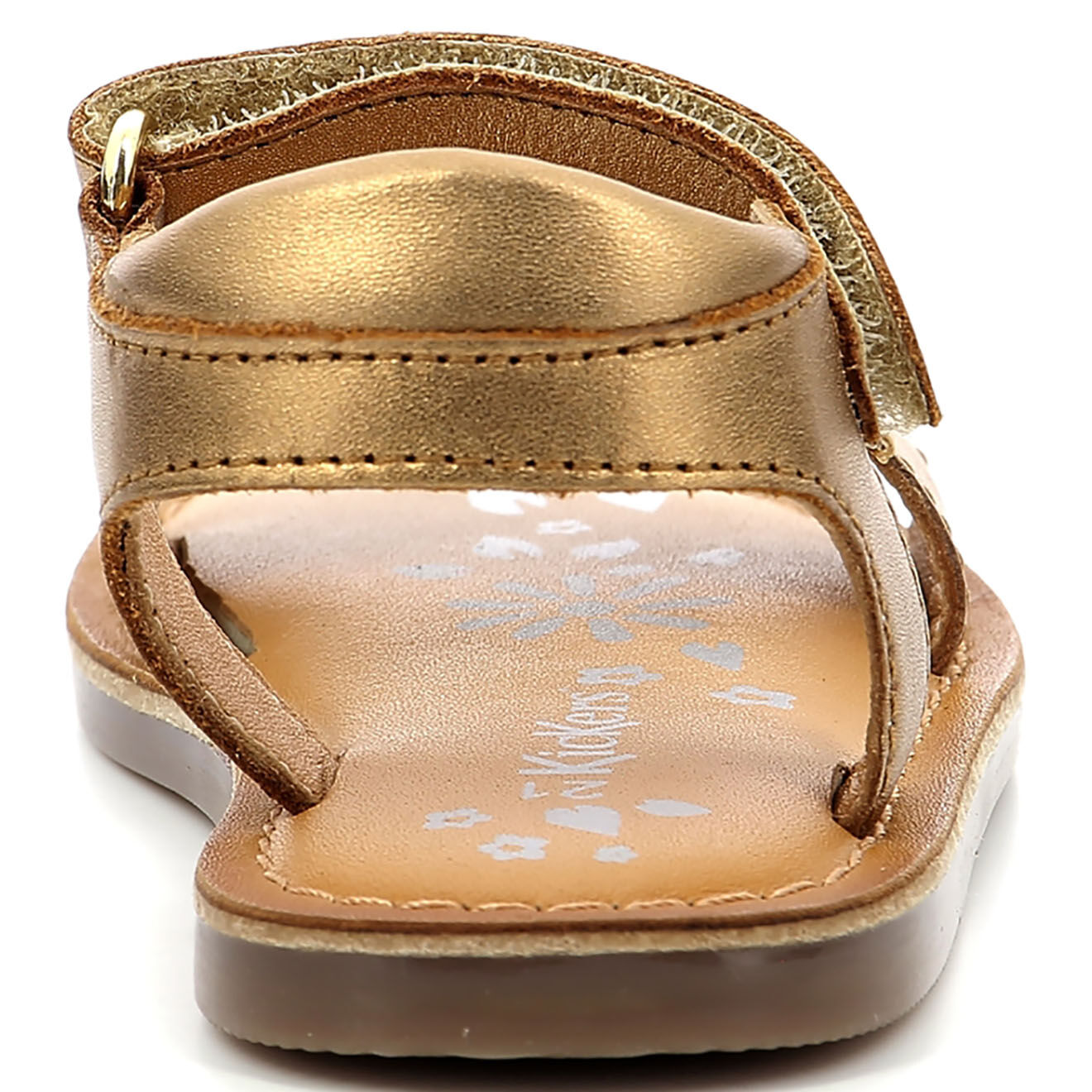 Kickers Sandales en Cuir Dyastar bronze/léopard
