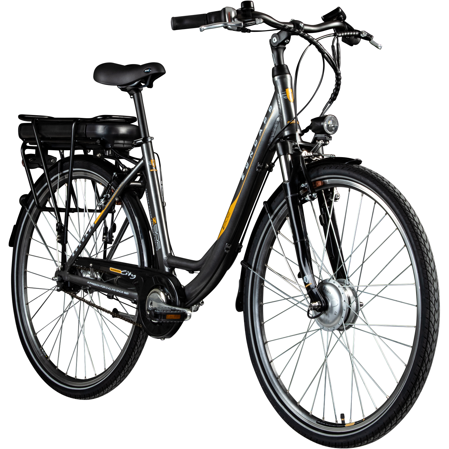 Zündapp Elektro Hollandrad Z502 - grau-orange - 28