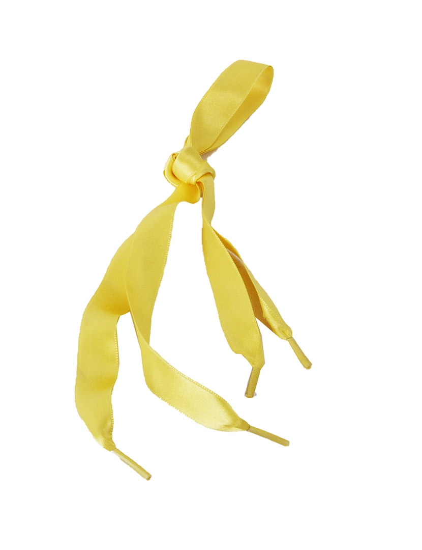 Child Satin Shoelaces Yellow