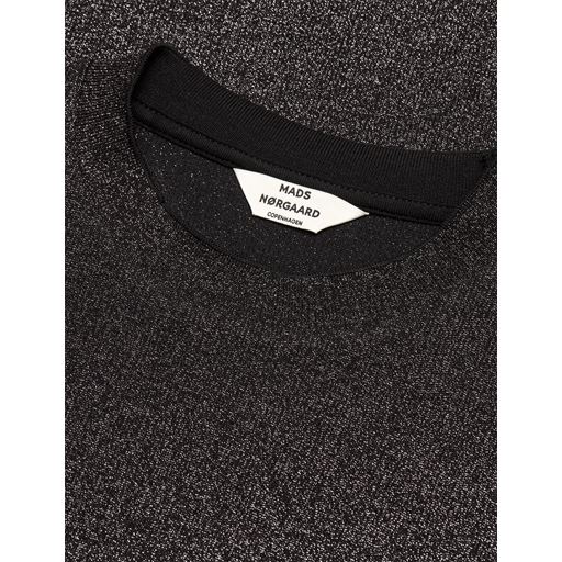 Mads Nørgaard 2x2 Lurex Tuba T-shirt, Black/Gun Metal, XS