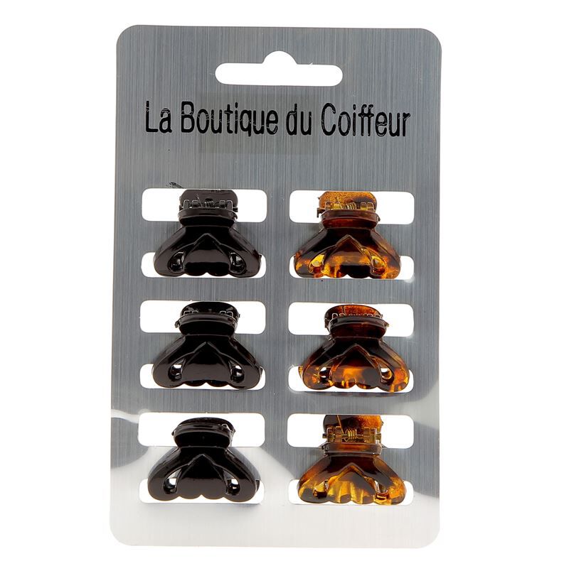 Petites pinces croco cœur