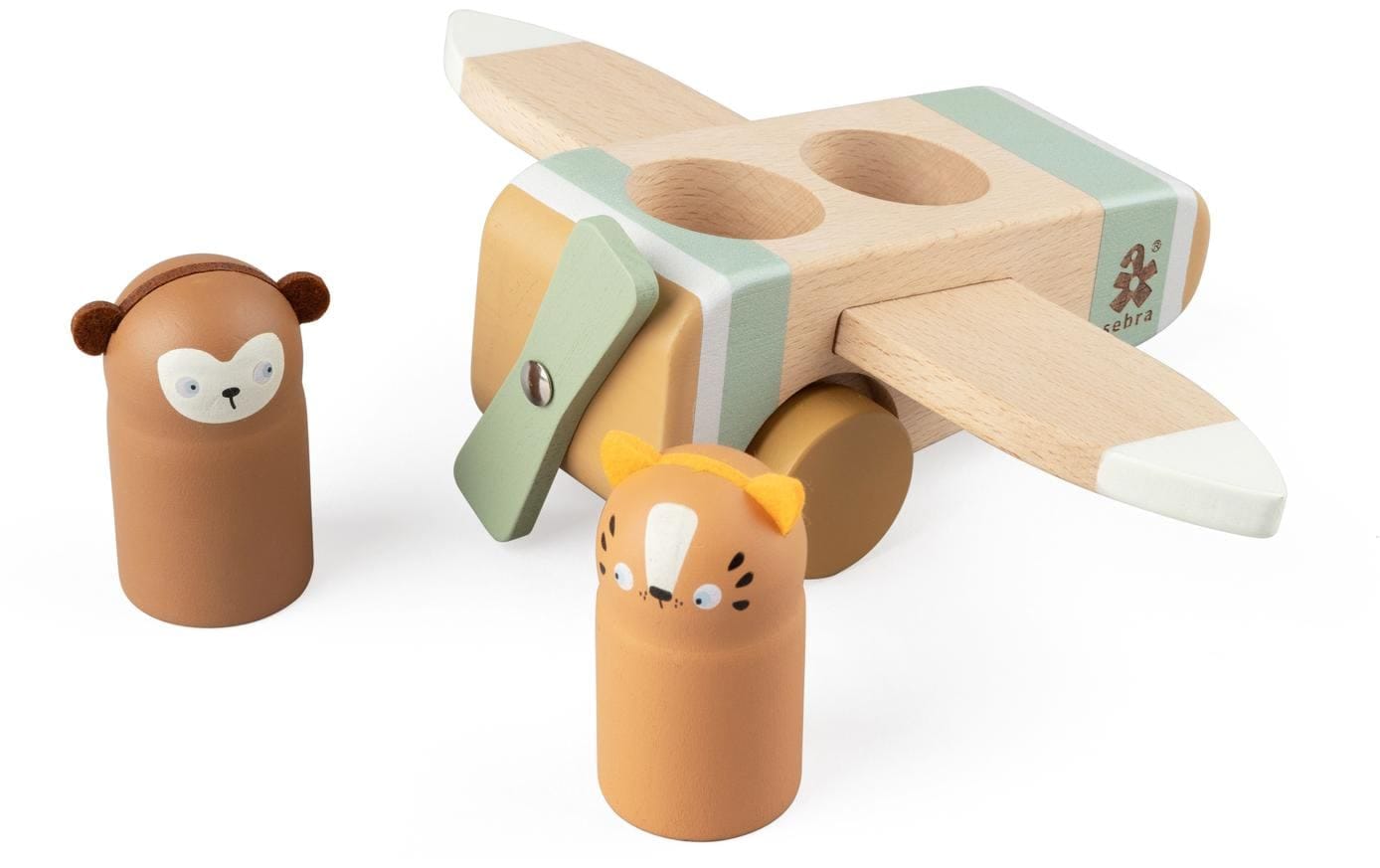Greifspielzeug »sebra Flugzeug Holz Wildlife«