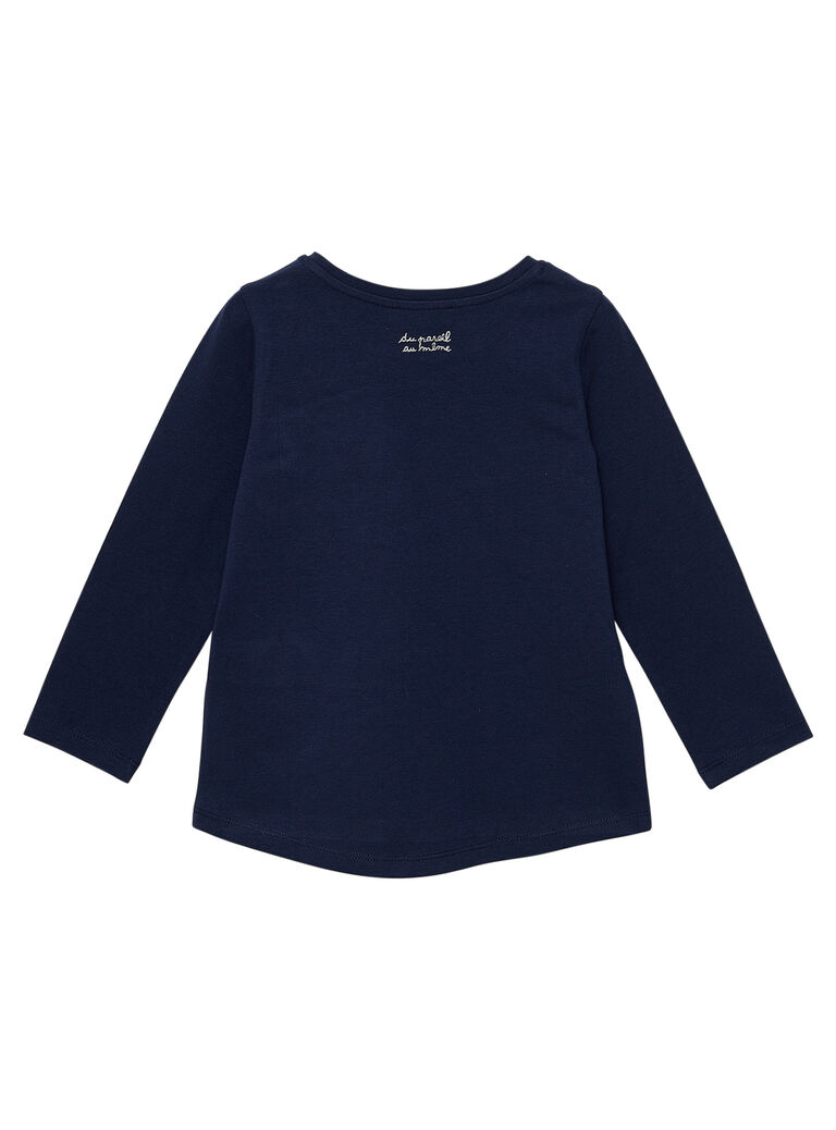 Tee Shirt Manches Longues Bleu marine