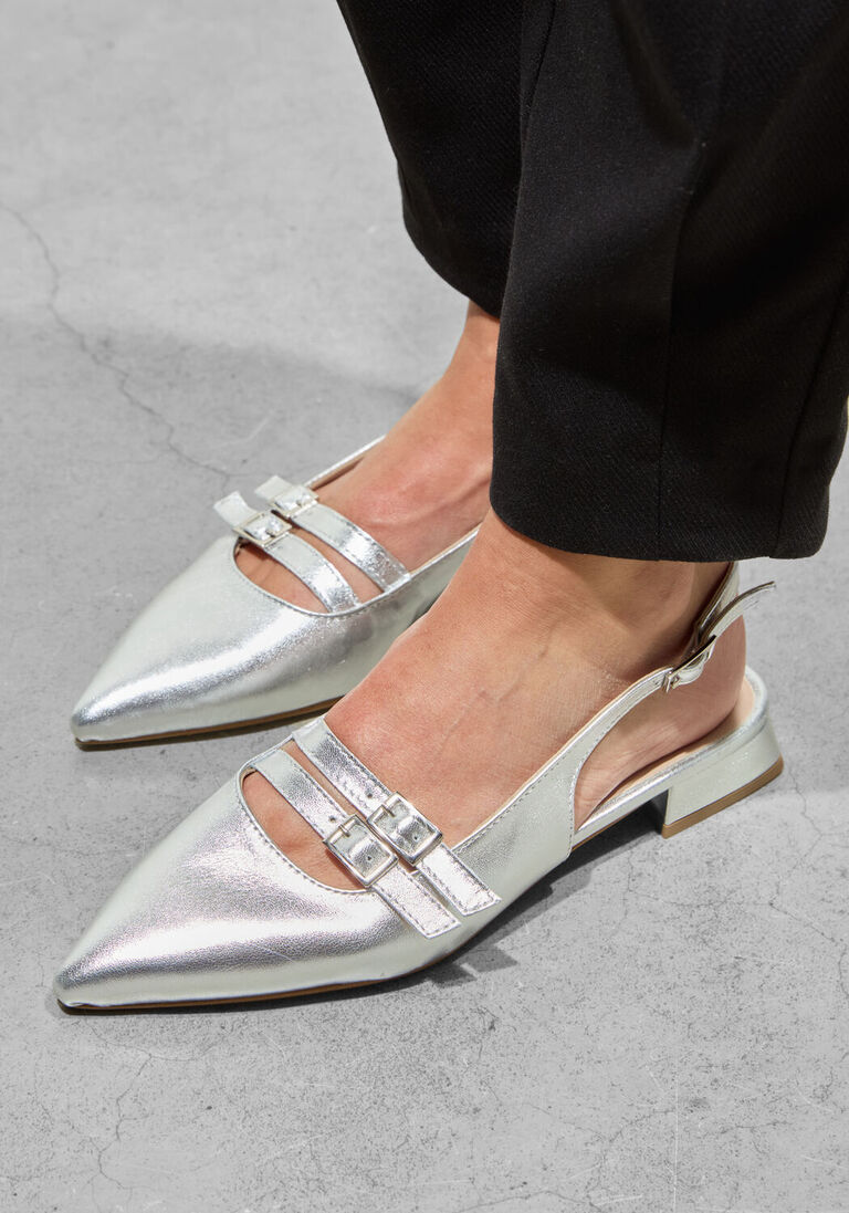 zilveren stefano lauran slingbacks marianna