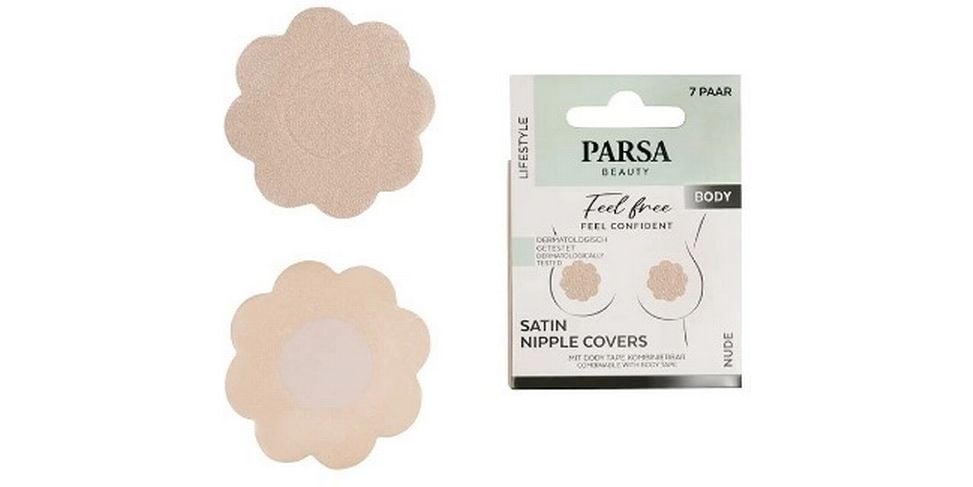 Parsa Beauty Satin Nippel Pads nude 2 Stück Unsichtbarer Halt für jedes Outfit