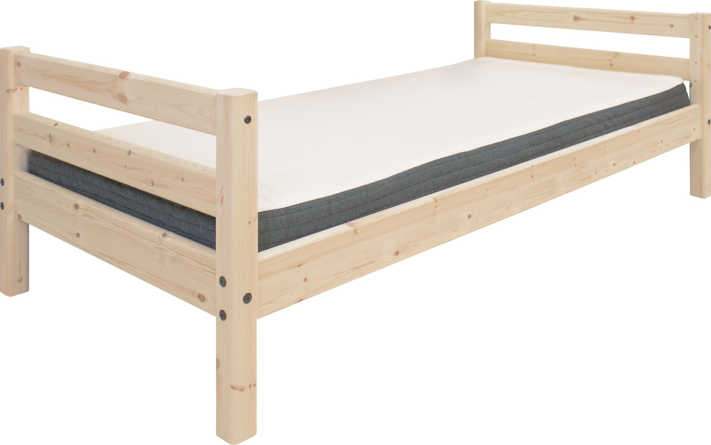 Flexa CLASSIC Einzelbett - Kiefer natur / B: 100.0 cm x T: 210.0 cm x H: 67.0 cm