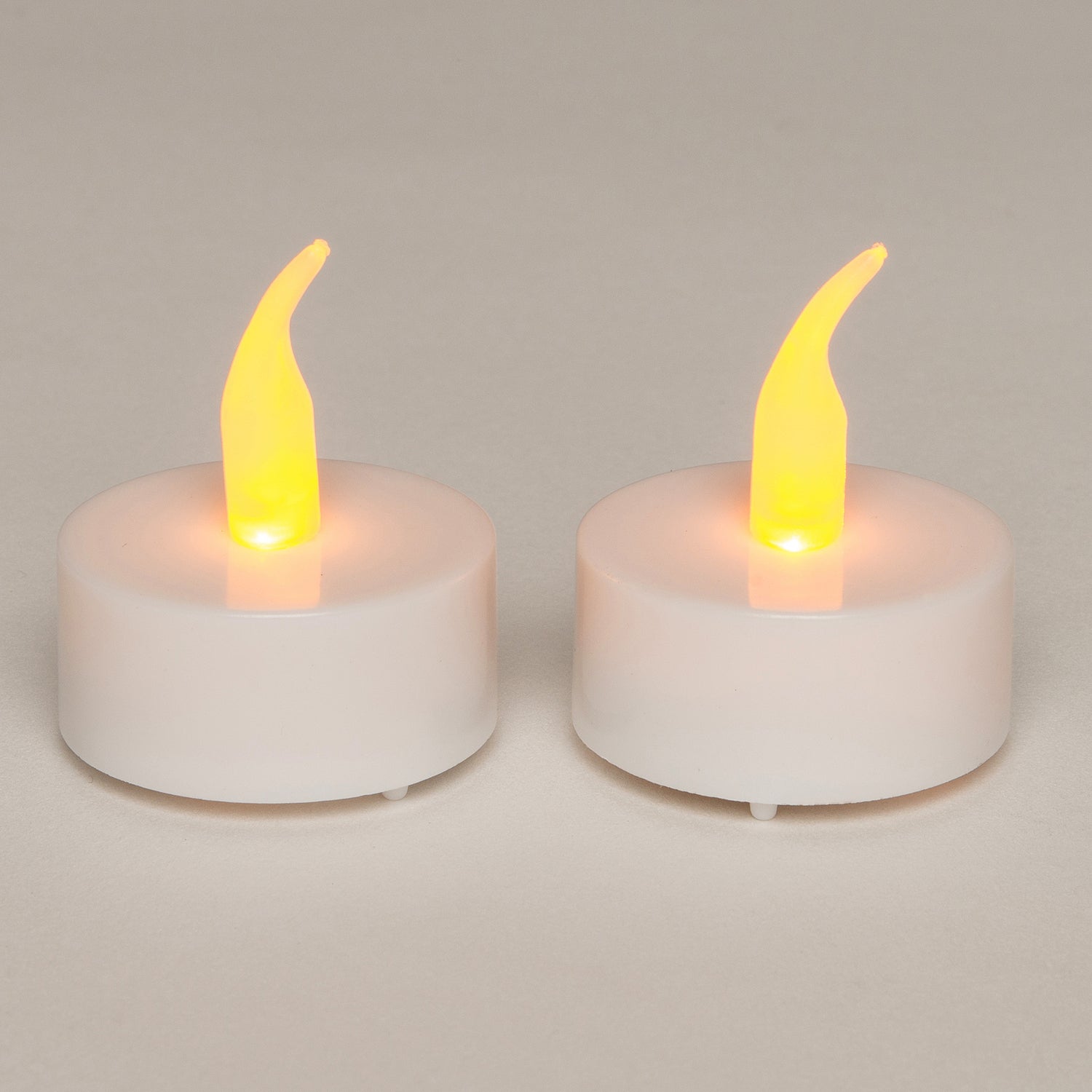 Anna's Collection LED waxinelicht met timer wit D 4 H 4 cm 2 stuks