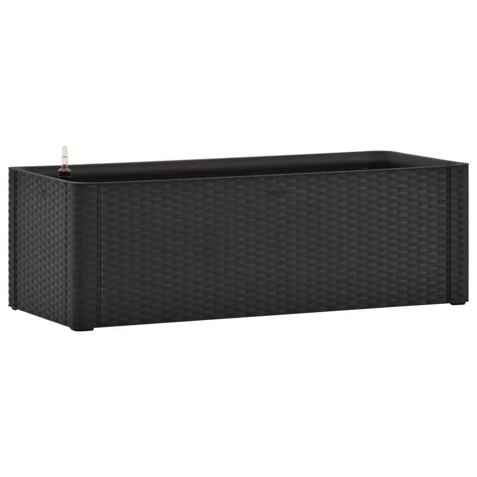 vidaXL - Verhoogde Plantenbak - Antraciet - Polypropyleen - 100 x 43 x 33 cm