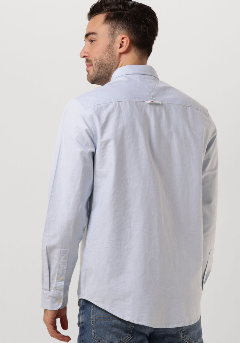 TOMMY JEANS lichtblauwe tommy jeans klassiek overhemd tjm reg oxford shirt