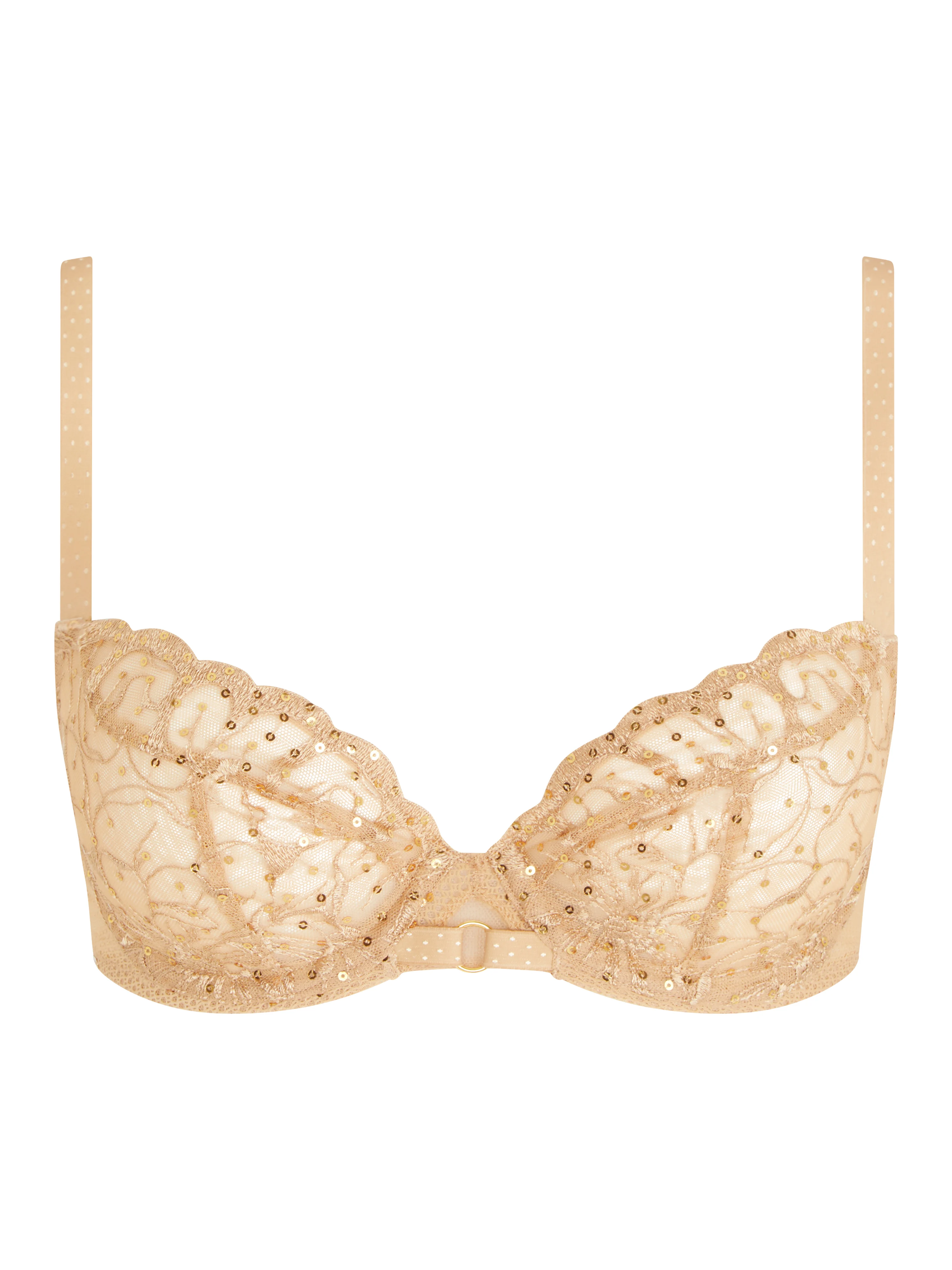 FLEURS SIGNATURE - Soutien-gorge emboîtant broderie florale | Marron