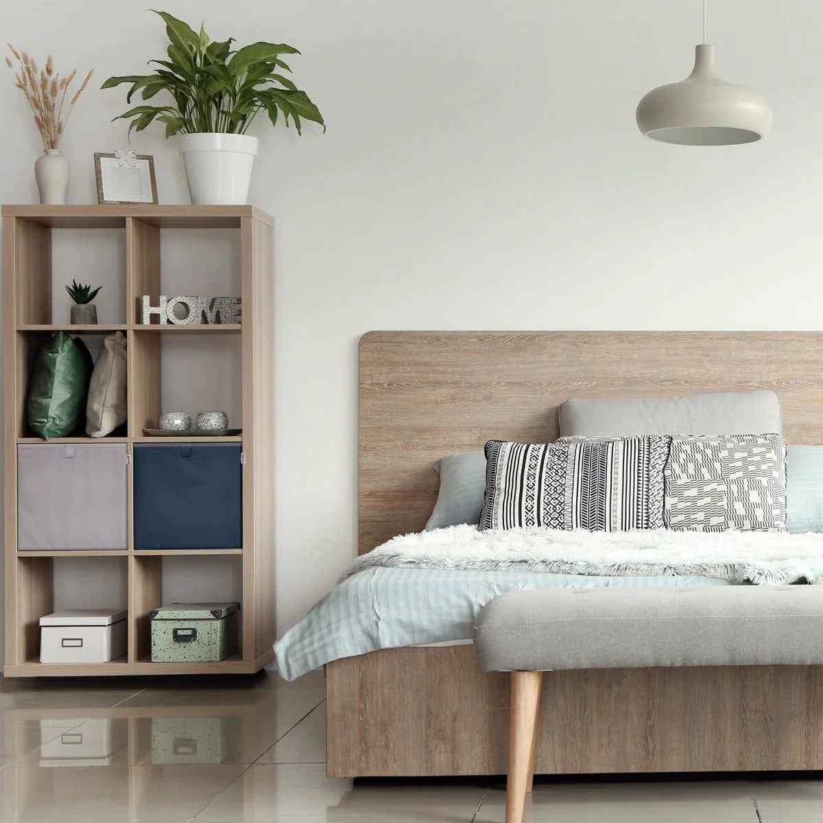 Boîte de rangement coloris gris clair, compatible avec l'étagère IKEA