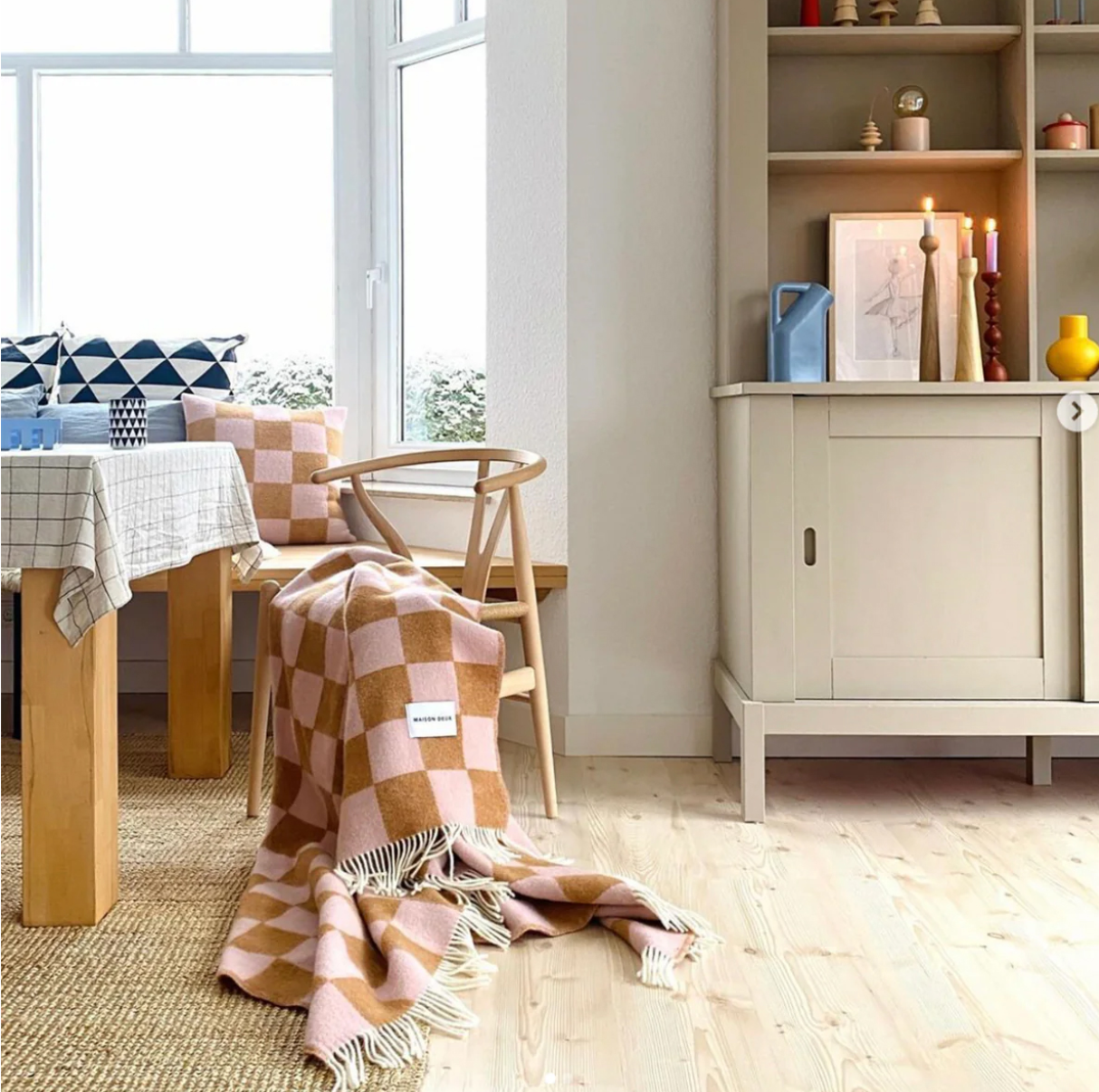 Plaid Checkerboard 130x200 cm terra/pink