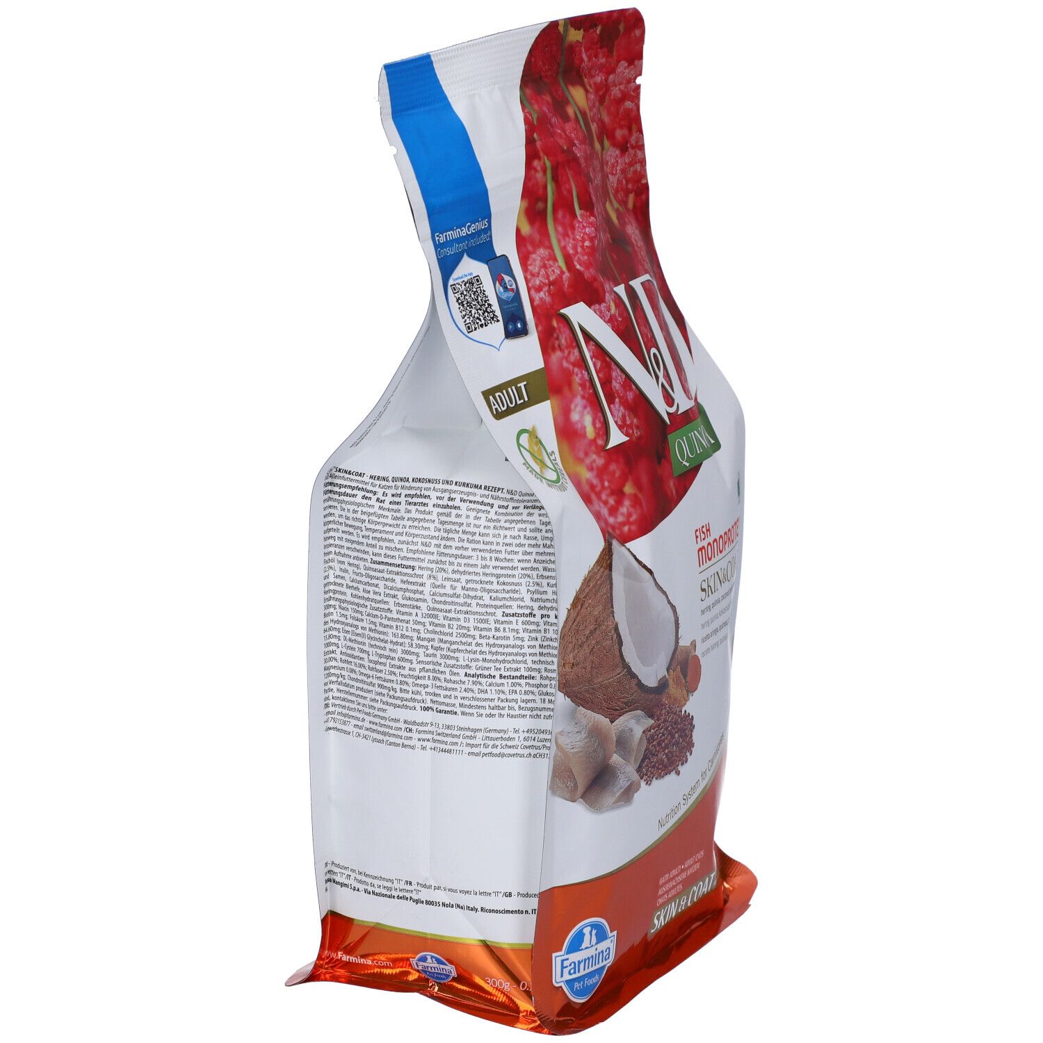 Trockenfutter Farmina N&D Quinoa Skin & Coat Hering - Katze Adult